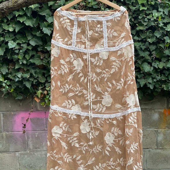 For Love and Lemons, Sheer Nude & Floral Embroider